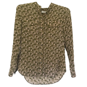 Equipment Slim Signature 100% Silk Shirt Boho Floral Blouse Size S